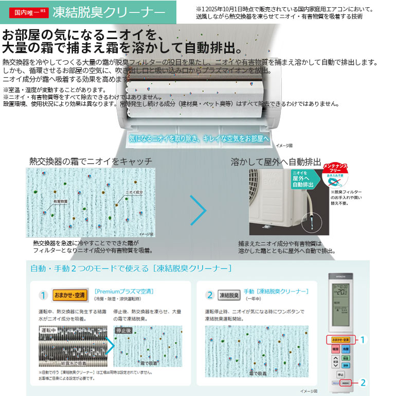 日立（HITACHI） エアコン 23畳用 冷暖房 プレミアム 高機能 節電