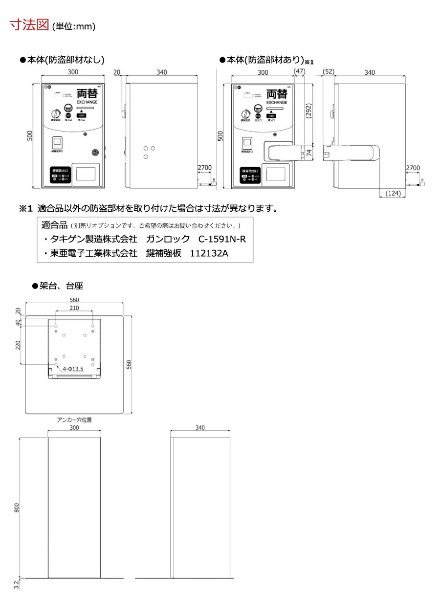 車上渡し】【2024年度発行新紙幣対応】東亜電子工業 両替機 (重量