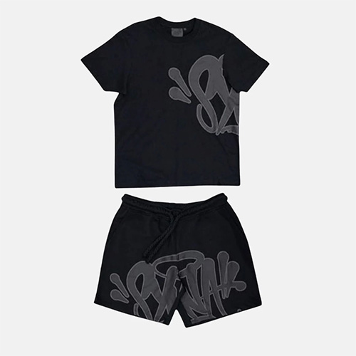 SYNA WORLD T-SHIRT & SHORTS LOGO SET セットアップ【BLACK / GREY