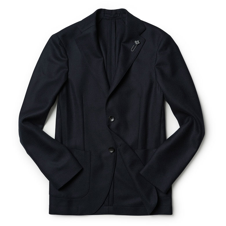 LARDINI（ラルディーニ） アンコンジャケット ウール ホップサック