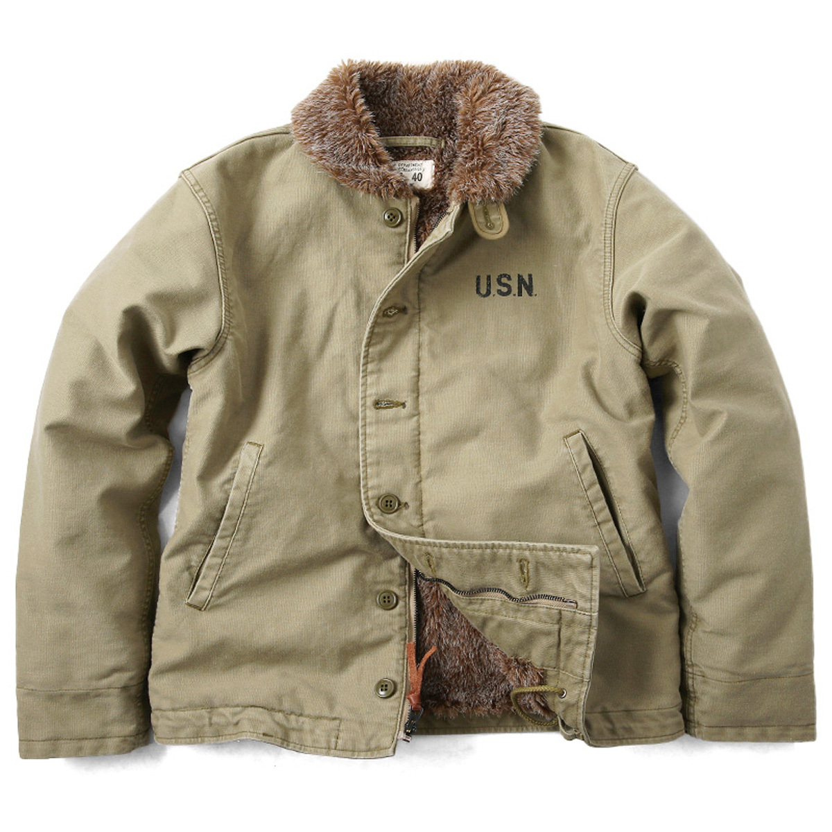 HOUSTON（ヒューストン） N-1デッキジャケット タイト USED加工