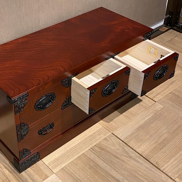 タンス 民芸 民芸家具 完成品 民芸箪笥 幅105 2段 国産 日本製 民芸