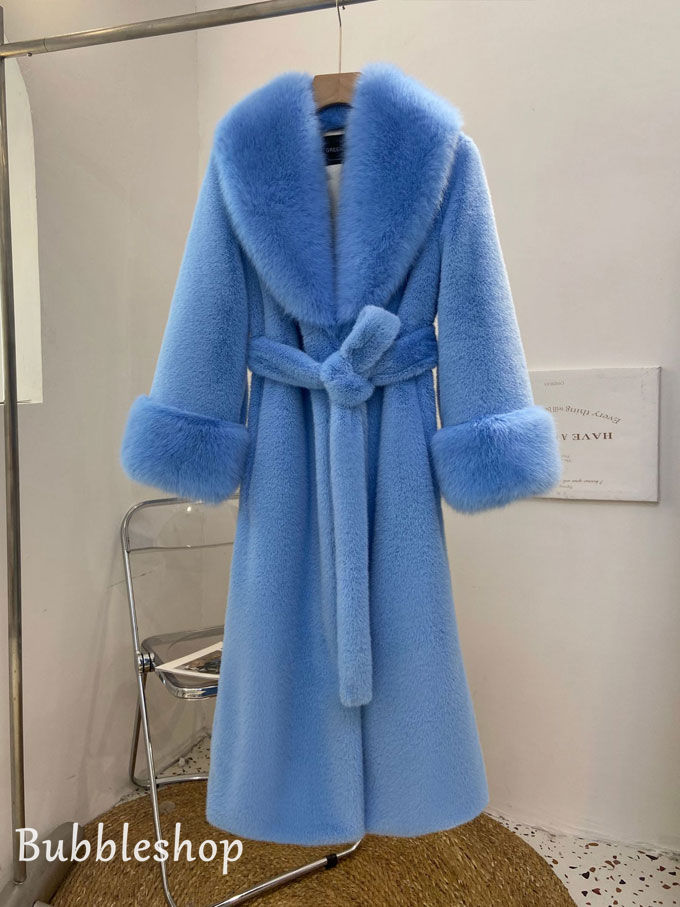 ファーコート レディース 毛皮コート ロングコート ミンク風