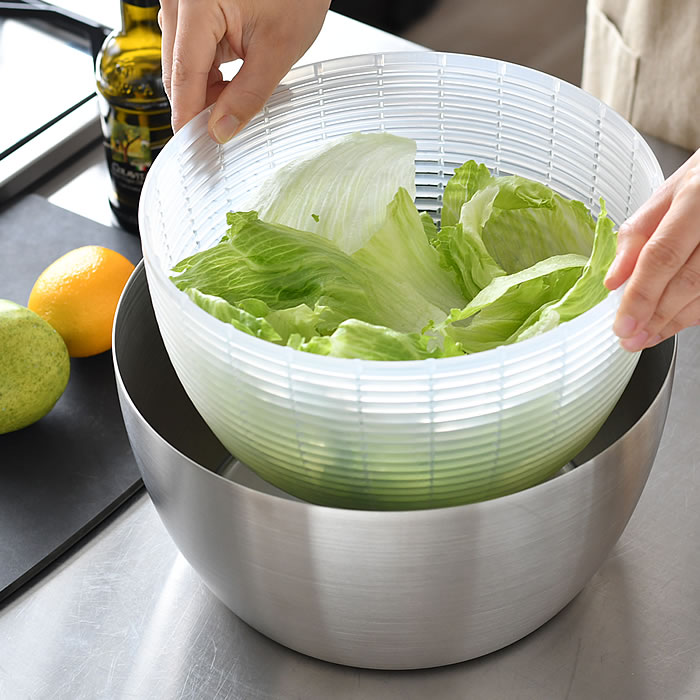 OXO（オクソー） サラダ 水切り ステンレスサラダスピナー サラダ