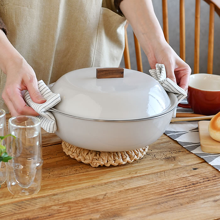 土鍋 IH対応 KINTO KAKOMI IH琺瑯鍋 2L 8号 9号 3人用 4人用 キントー