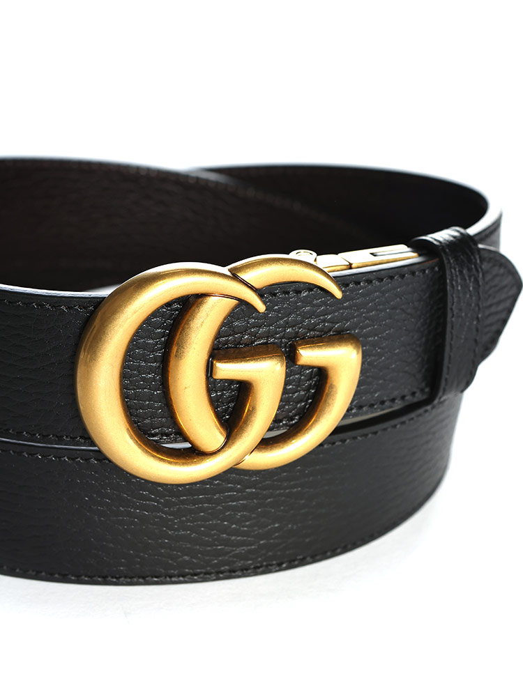 GUCCI（グッチ） ダブルG ゴールドバックル リバーシブル ベルト