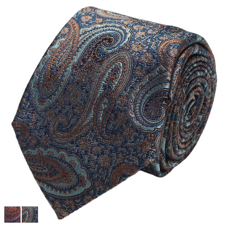 ETRO（エトロ） ネクタイ メンズ シルク100％ ペイズリー柄 ネクタイ