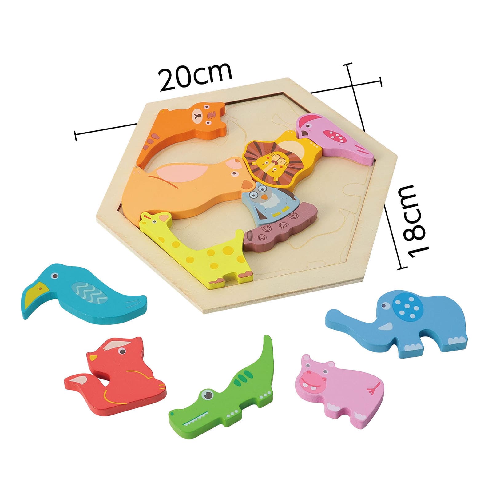 ㈱アーテック 木製六角パズル どうぶつ1個（ご注文単位1個）【直送品