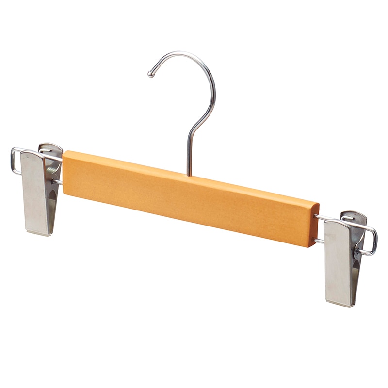 ストア・エキスプレス 木製ボトムハンガー木地仕上げ 外型クリップ付き