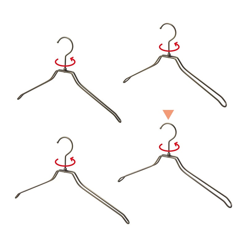 ストア・エキスプレス 平型肩厚スチール製ハンガー アンティーク