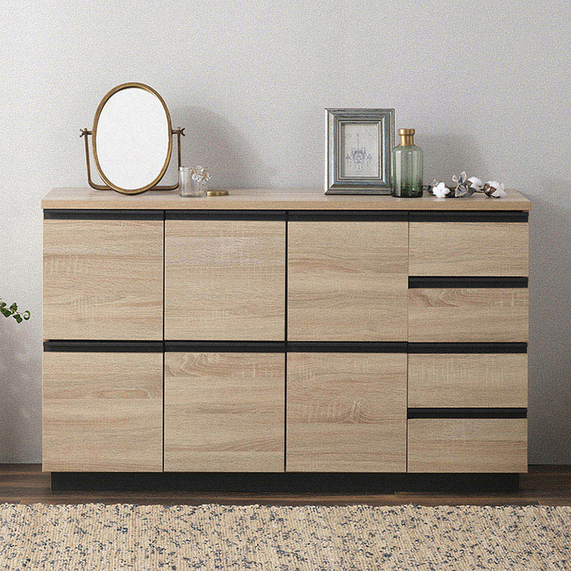 アイリスオーヤマ リビングキャビネット 幅119cm ライトナチュラル RCB