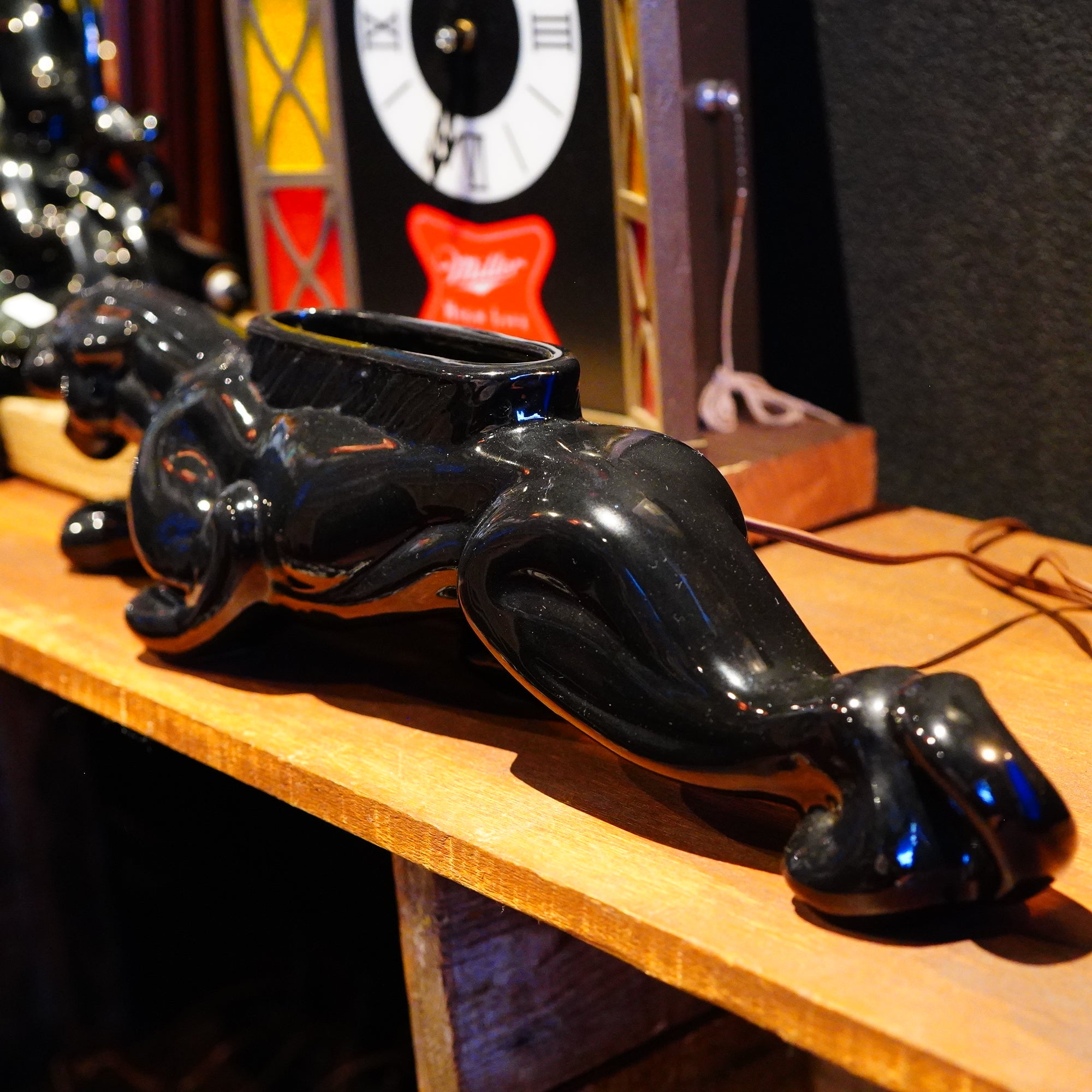 Vintage ブラックパンサー ランプ 50's ミッドセンチュリー 置物