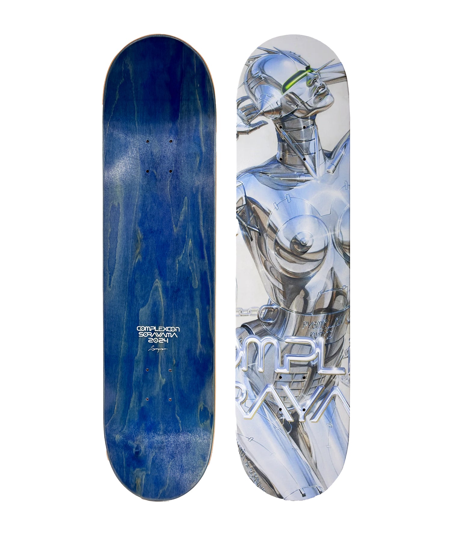 HAJIME SORYAMA x Complex 'Skull' (2024) Triptych Skateboard Deck
