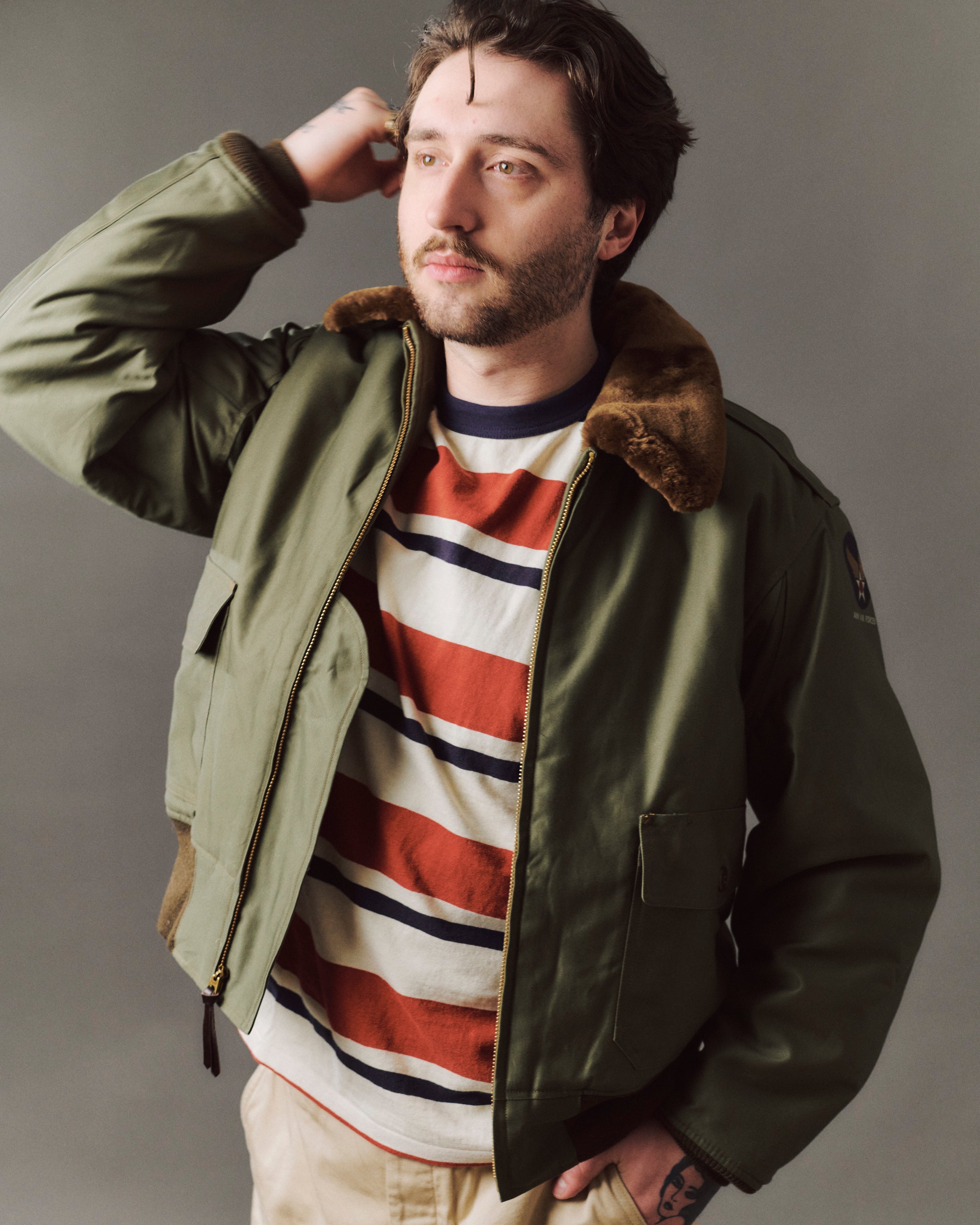 Buzz Rickson's 'Rough Wear Clothing Co' B-10 Flight Jacket - Olive