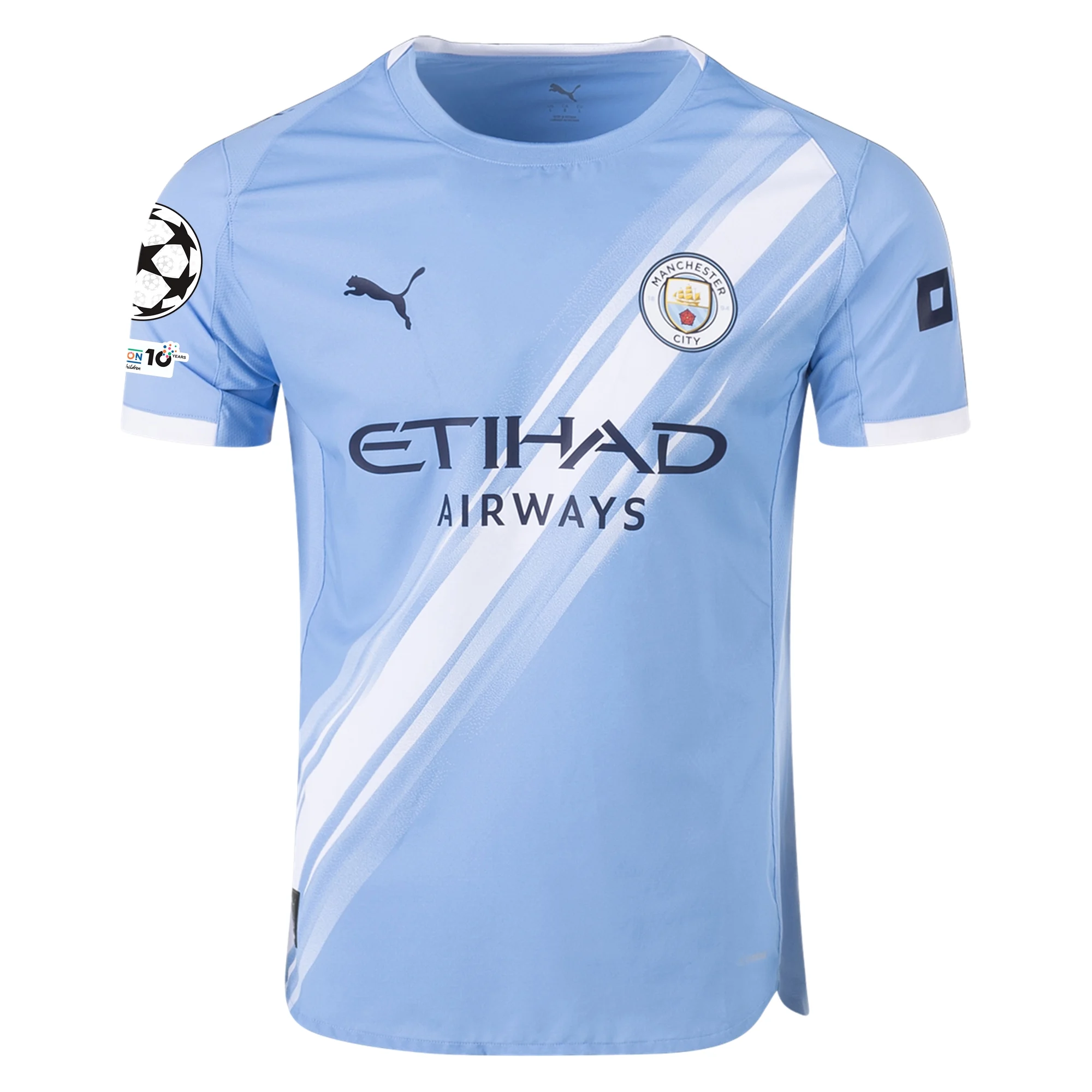 Puma Manchester City Authentic Cherki Home Jersey w/ Champions