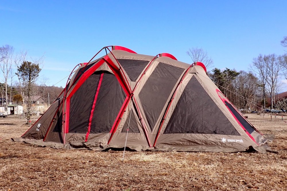 △リビングシェルロングPro SNOWPEAK PG-282 レッドフレームセット