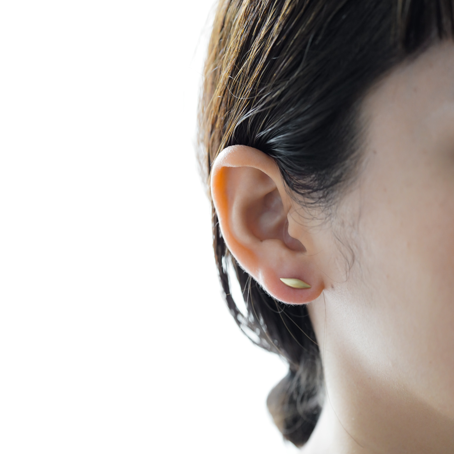 Slug Stud Earrings 14K (Gabriella Kiss) - SOURCE objects（ソウス