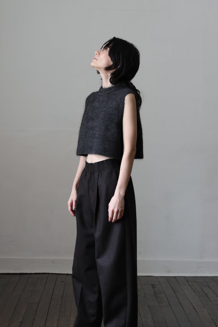 Minimal mohair vest(GRAY) – soyy.online