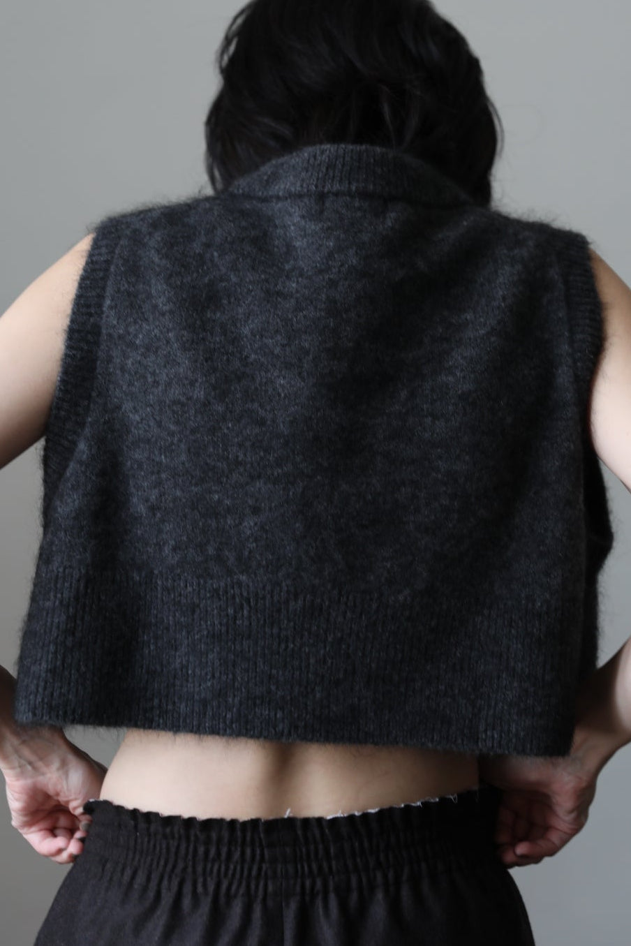 Minimal mohair vest(GRAY) – soyy.online