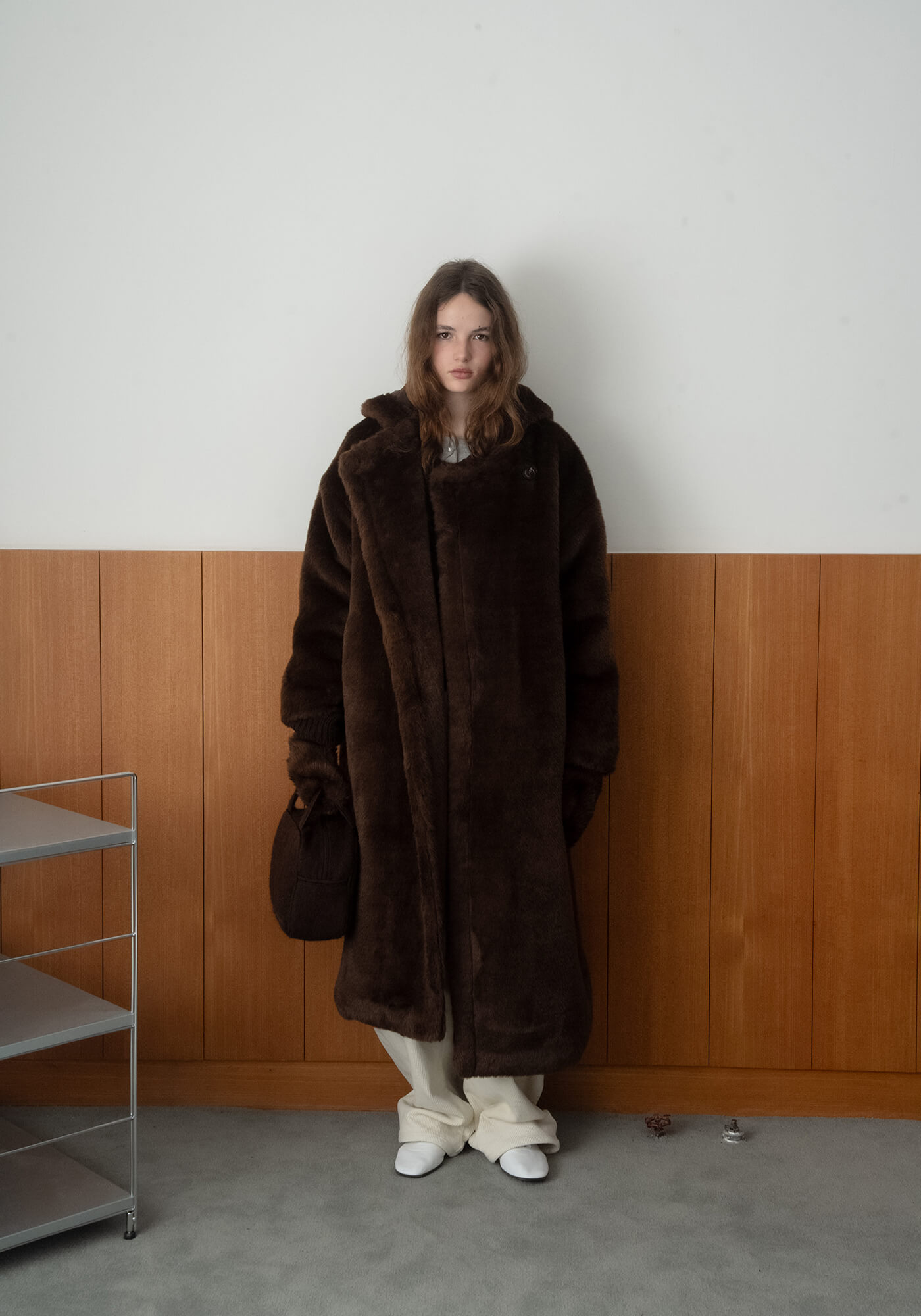 Brown Teddy Shearling Hooded Coat - Smooth Mood