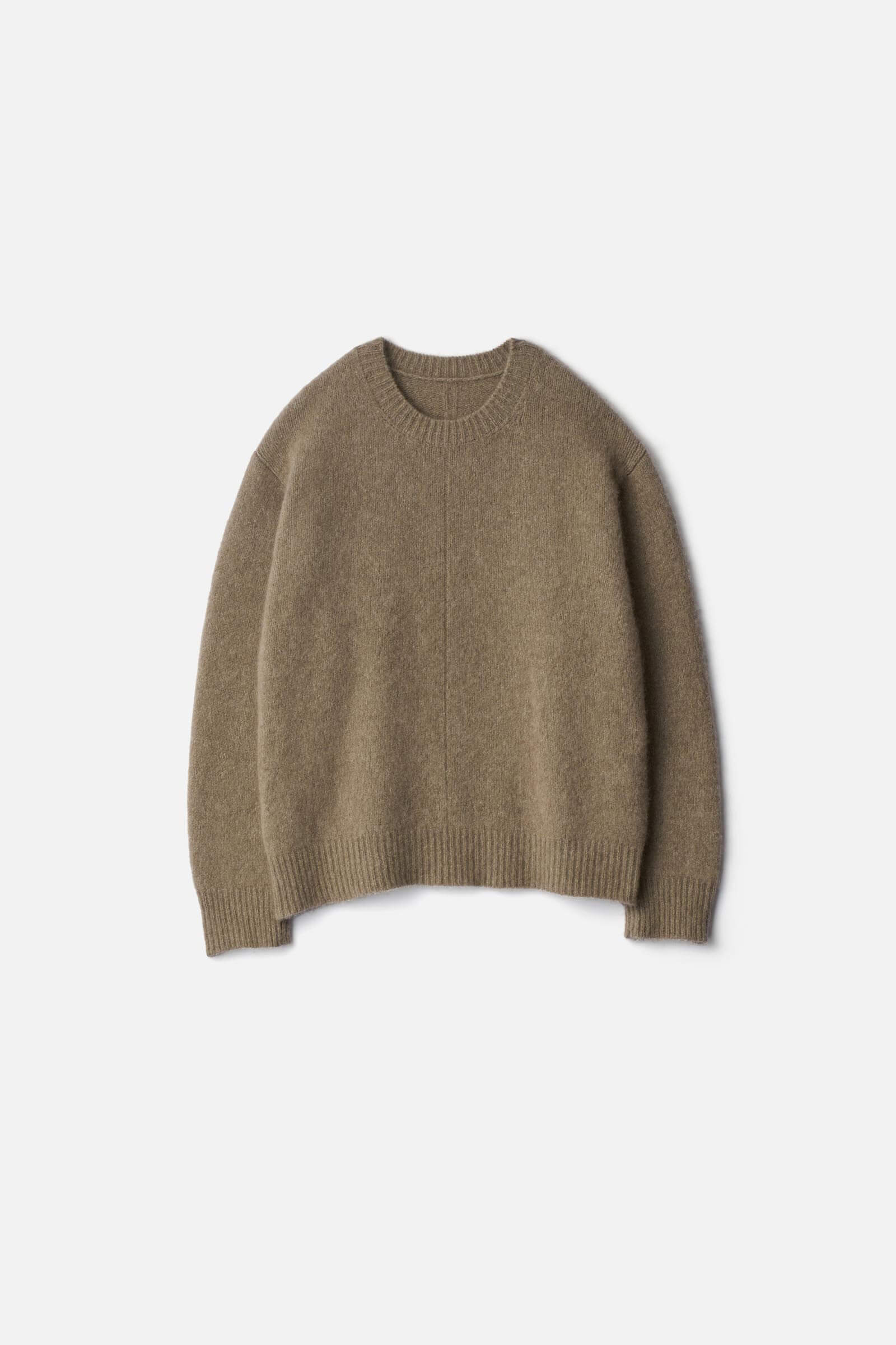 CASHMERE/SABLE TWEED KNIT CREW NECK LS – ssstein