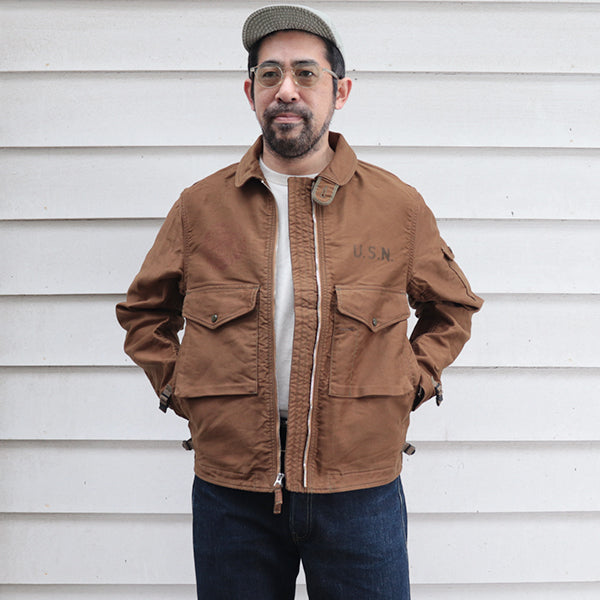 S-8 AVIATORS JACKET / GILMORE OIL CUSTOM MODEL / SEPIA BROWN