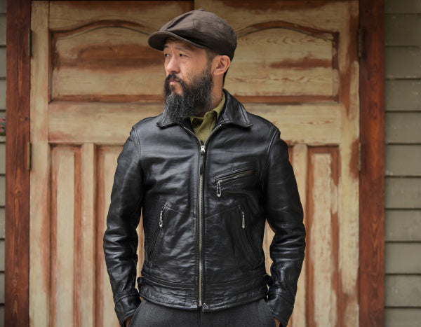 MULHOLLAND SIZE: 36-42 / 1930s MOTORCYCLE JACKET / SINGLE TYPE