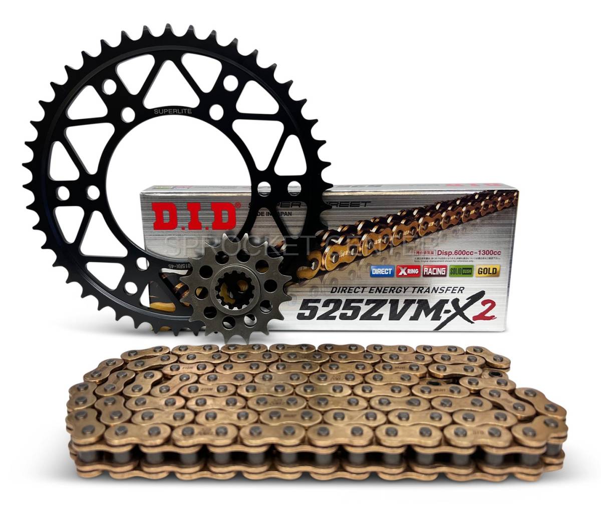 KAWASAKI ZX-9R (02-03) SUPERLITE Steel Sprockets & 525 Chain Kit
