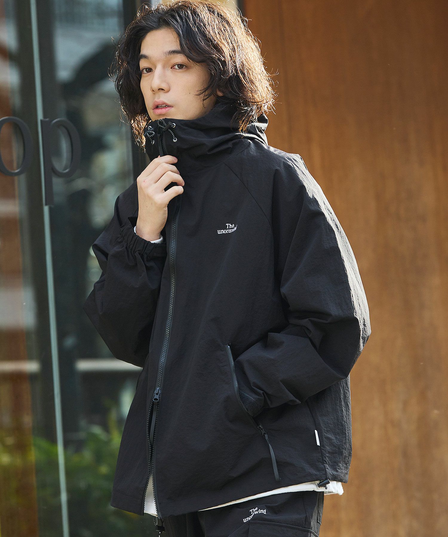 Columbia 90sナイロンジャケットドローコードダブルジップテック系好配色