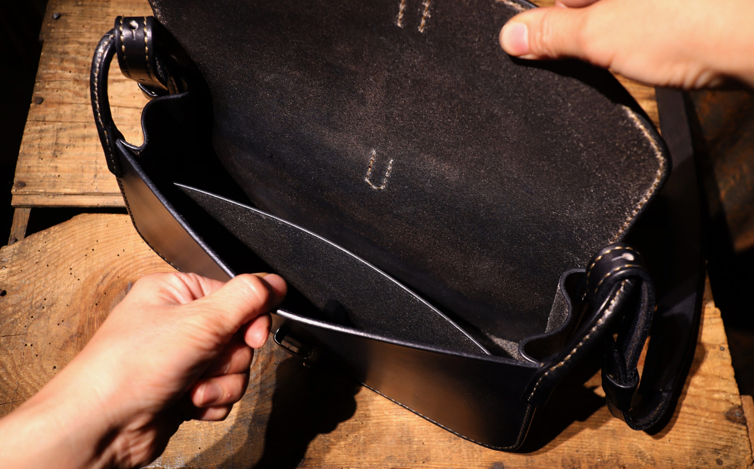 SHOULDER BAG(SW)／black | RYUJI TASHIMA / atelier SWL