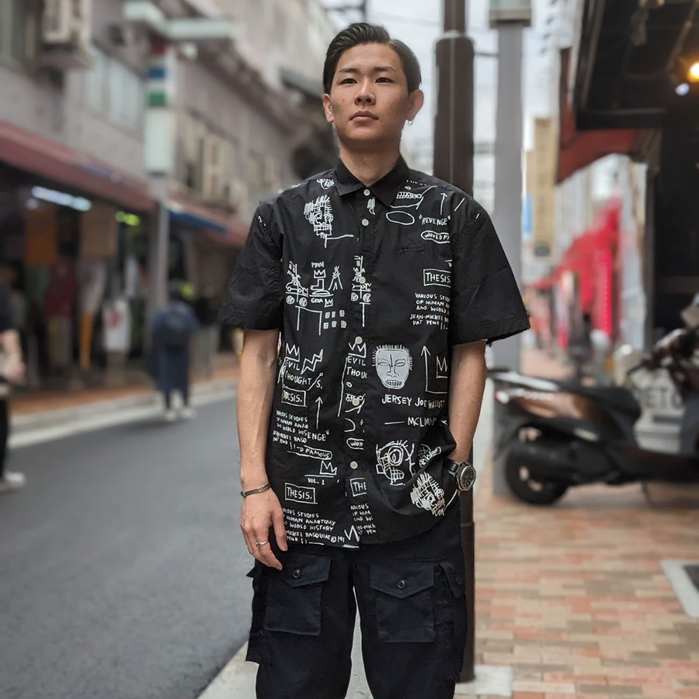 JUNYA WATANABE MAN - Short Sleeve Shirt - Jean-Michel Basquiat