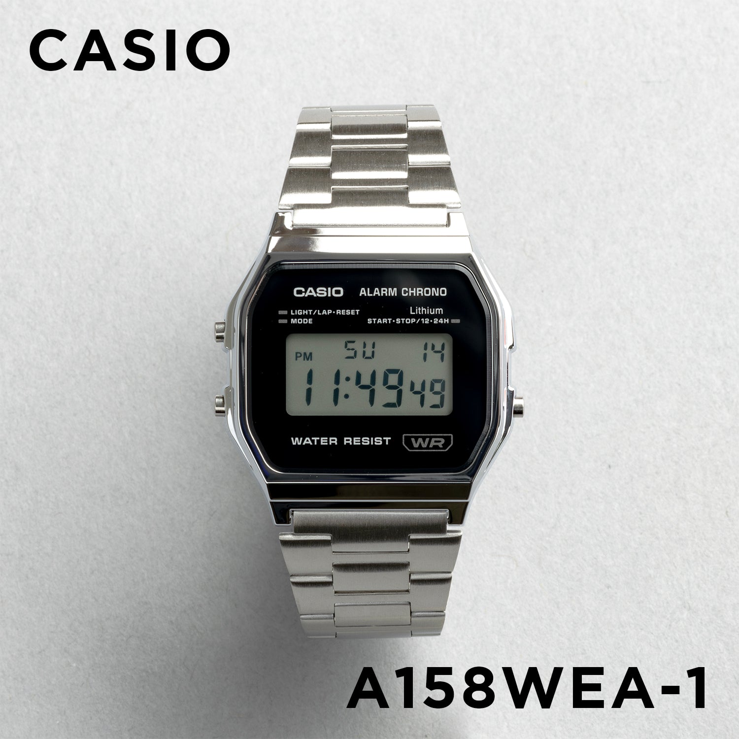 CASIO カシオ A158WEA メンズ 腕時計 日常生活用防水 10年保証