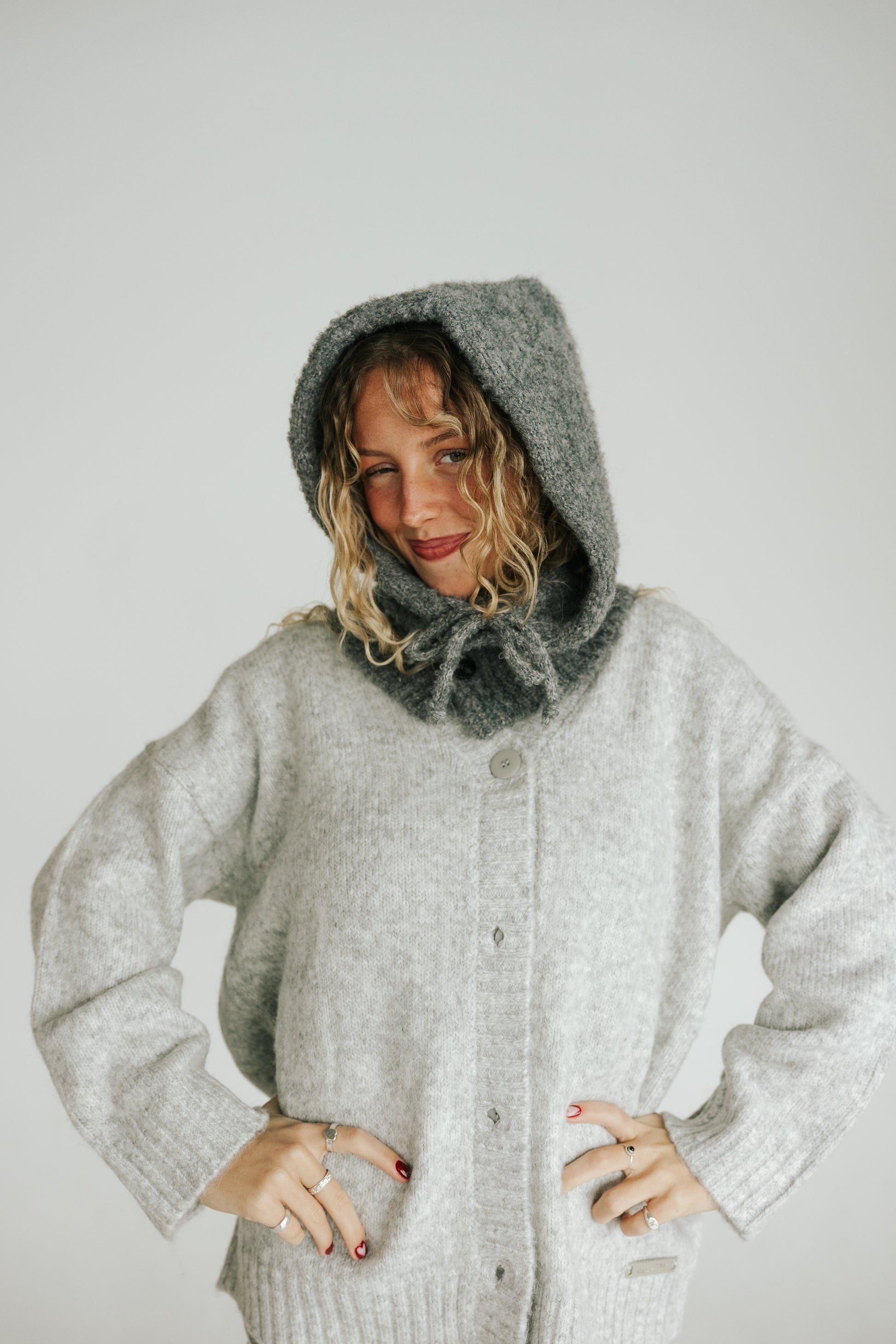 ☆10%値引き中☆ AP STUDIO Knit Balaclava グレー ☆10%値引き中☆ AP