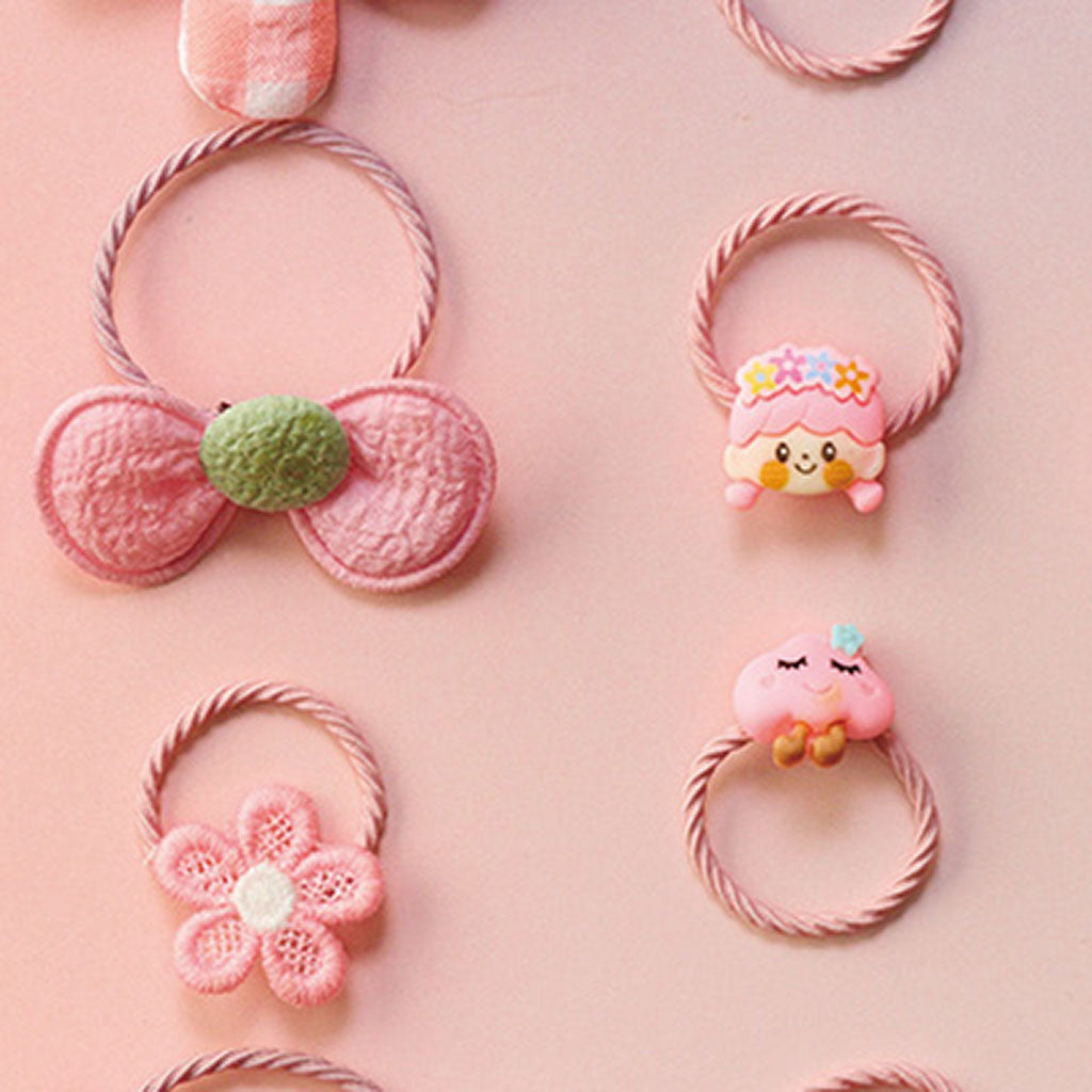 メグえもん様 可愛いピンク ハーフ シュシュ☆ビーズ ヘアゴム