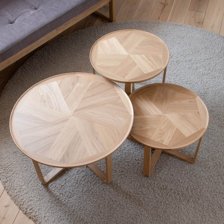 CondeHouse ガーベラ リビング 丸テーブル φ70(M) 北海道ナラNF