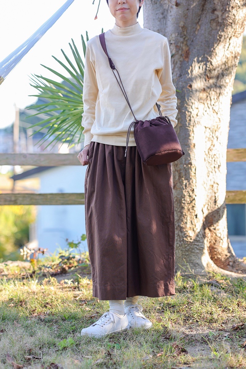 ゴーシュ コットンオックス ワイドキュロットパンツ - SUSCON + RUSTIC