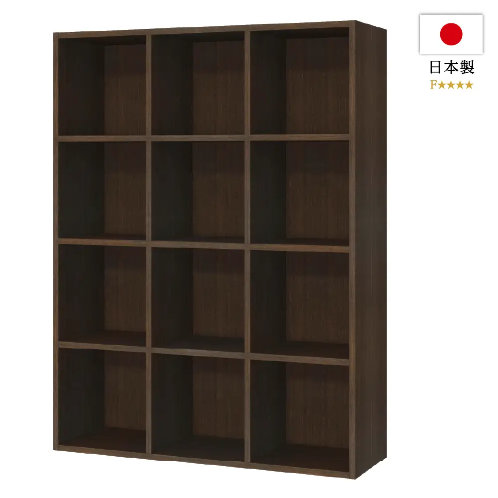 純国産レコードラック 6BOX ダークブラウン/レコードラック｜CD