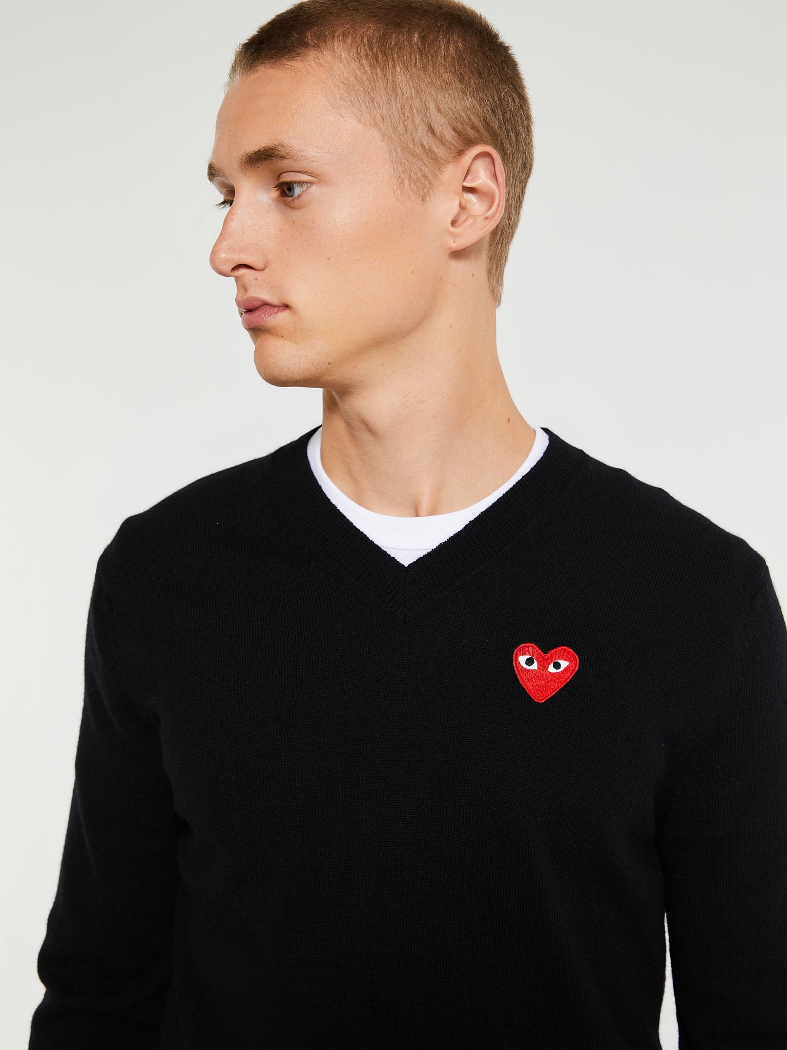 Comme des Garçons PLAY - Knit Pullover in Black – Stoy