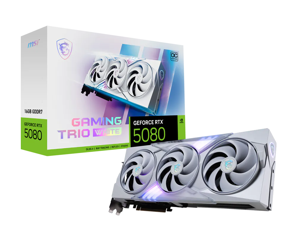 MSI GeForce RTX™ 5080 16G GAMING TRIO OC WHITE