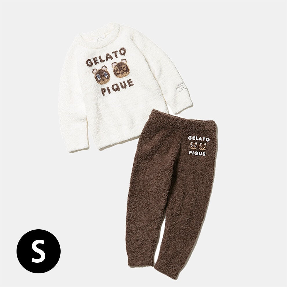 キッズ】つぶまめジャガードプルオーバー&ロングパンツセット