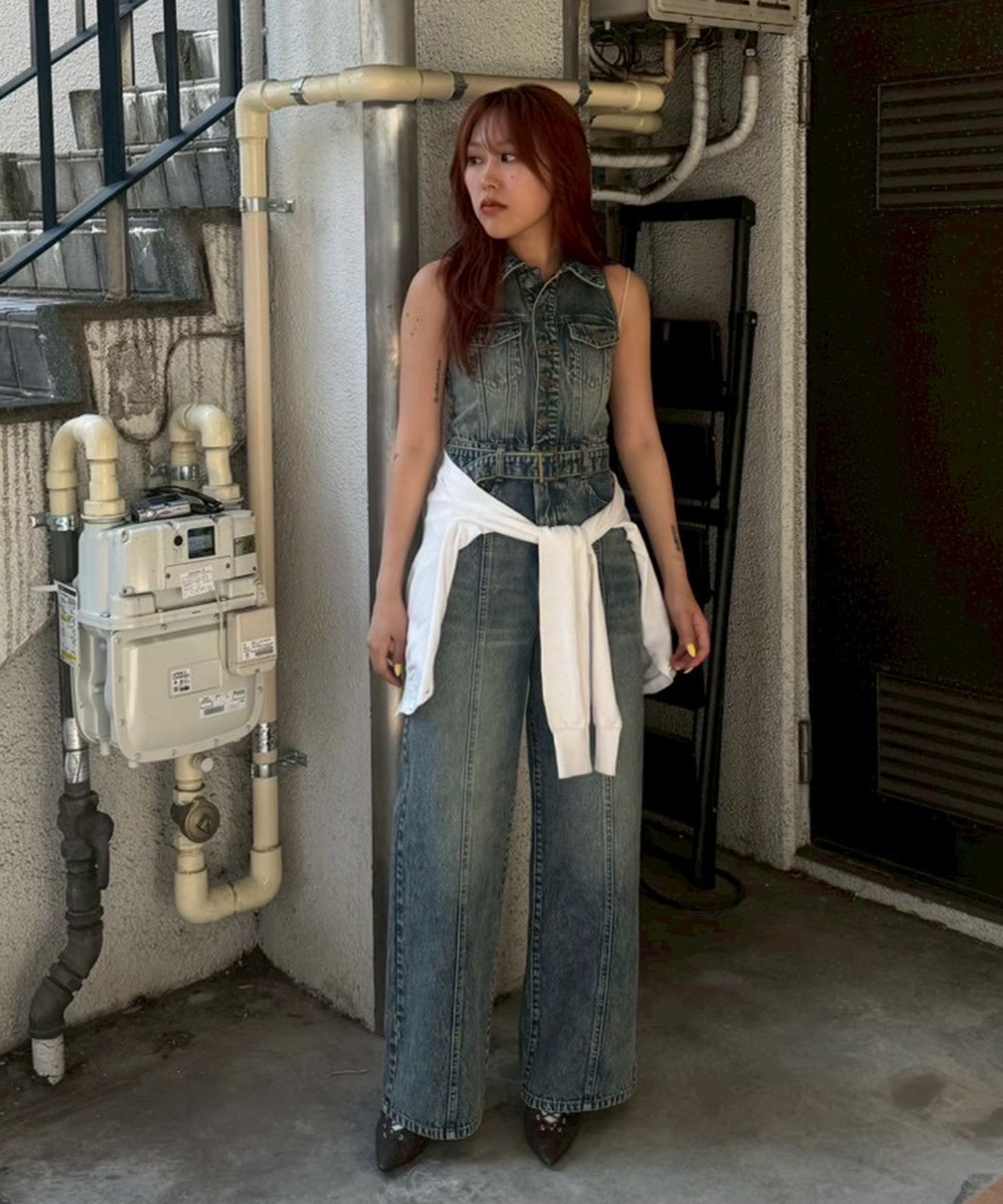 ノースリーブデニムオールインワン｜ACLENT（アクレント）