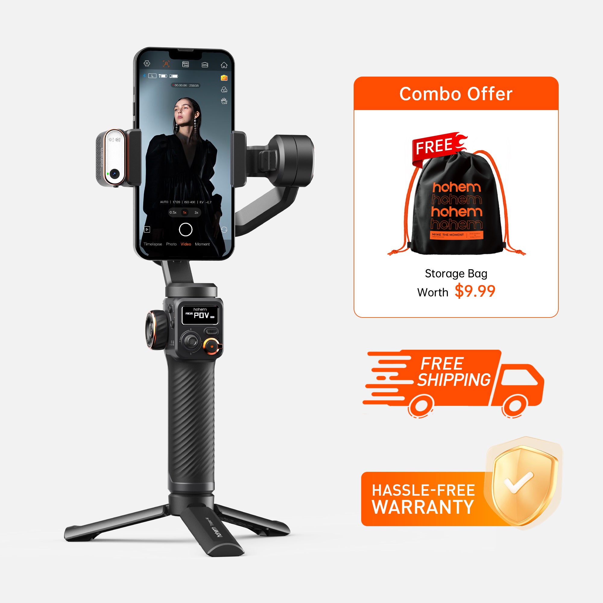 Hohem iSteady M6 – AI Tracking Gimbal for Android & iPhone