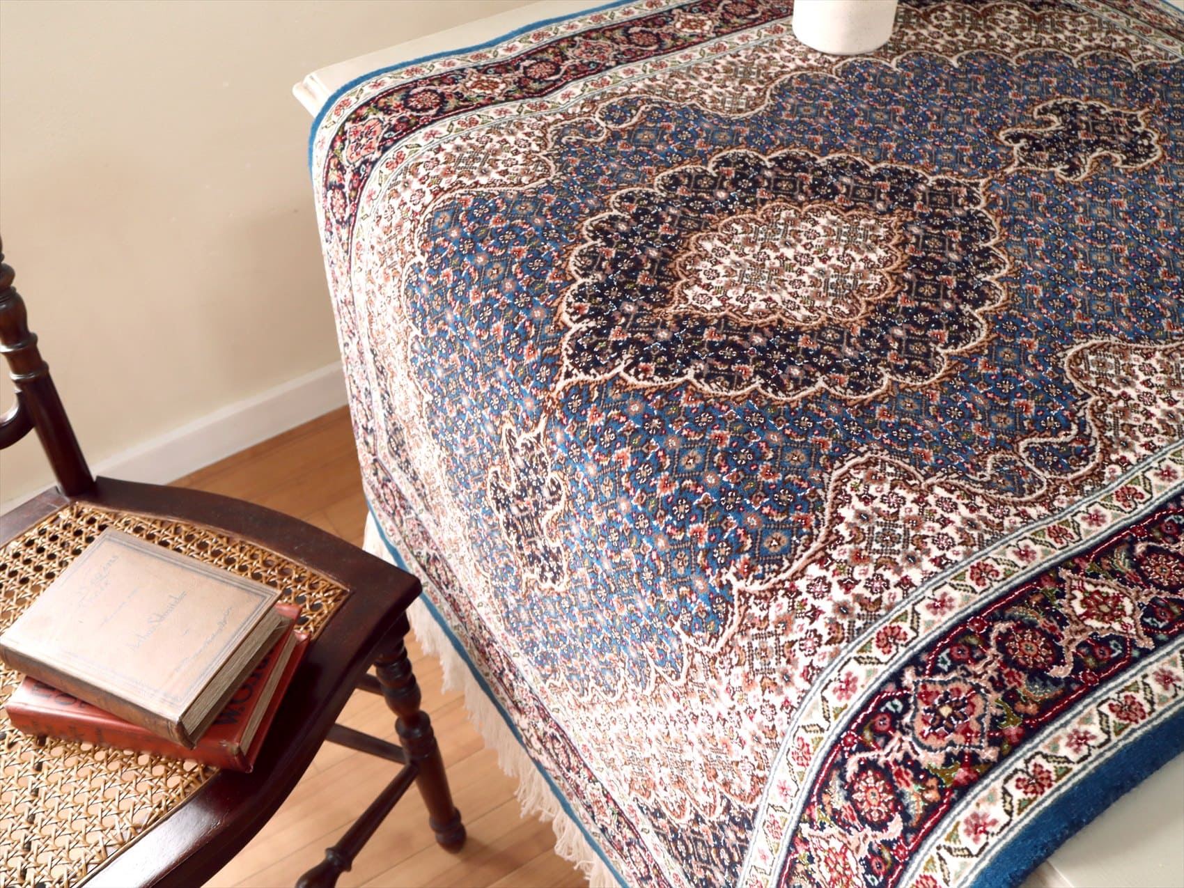 キリムスタイル / ペルシャ絨毯 タブリーズ産マヒ 玄関マット120×83cm