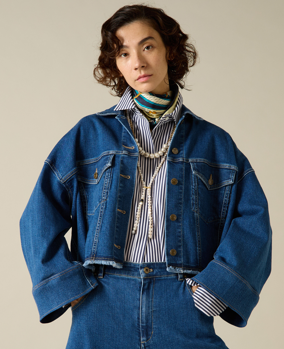 クロップドデニムジャケット｜Liesse（リエス）｜商品詳細｜メルローズ