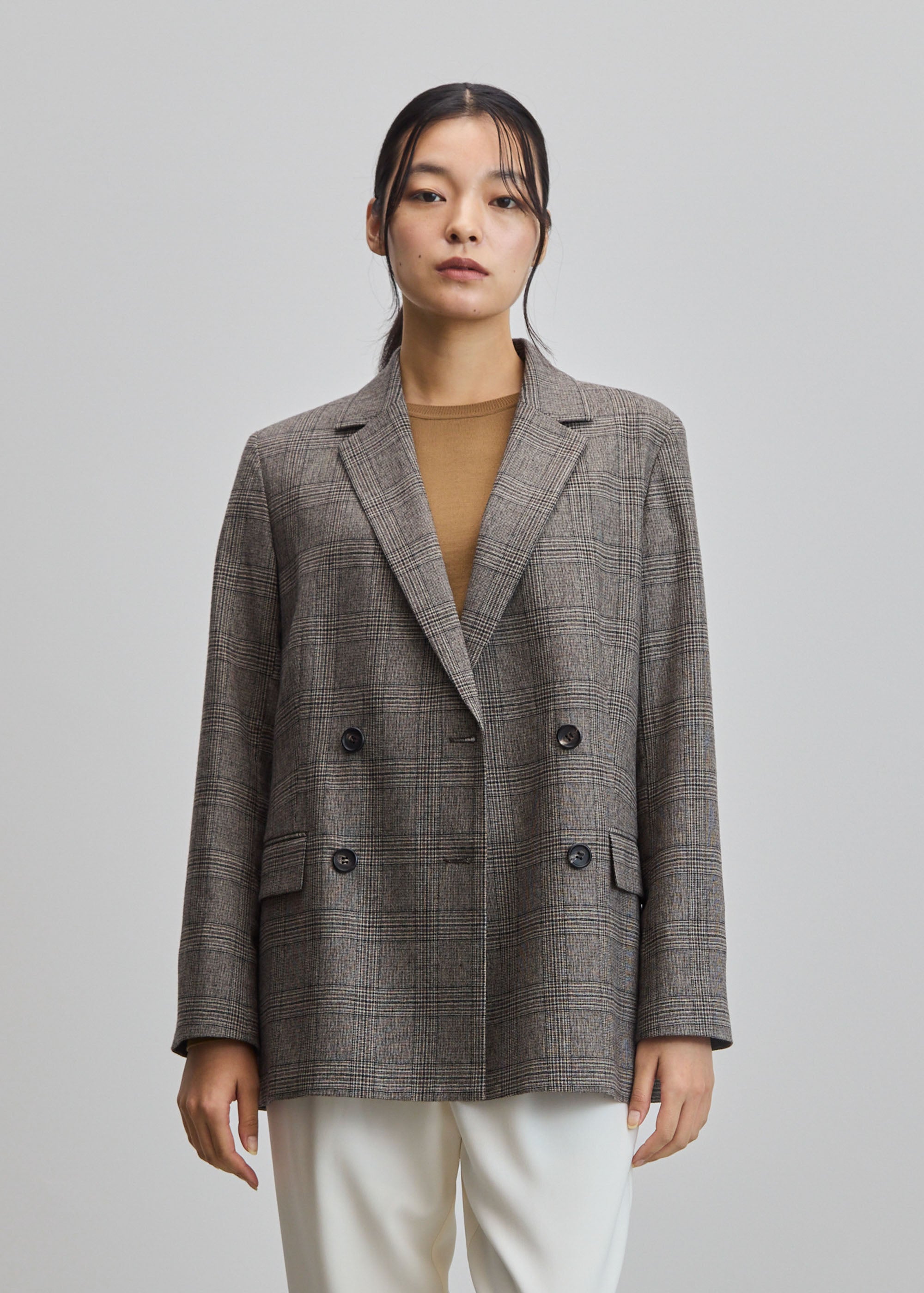 グレンチェックダブルジャケット- SOÉJU online store｜上質な大人の