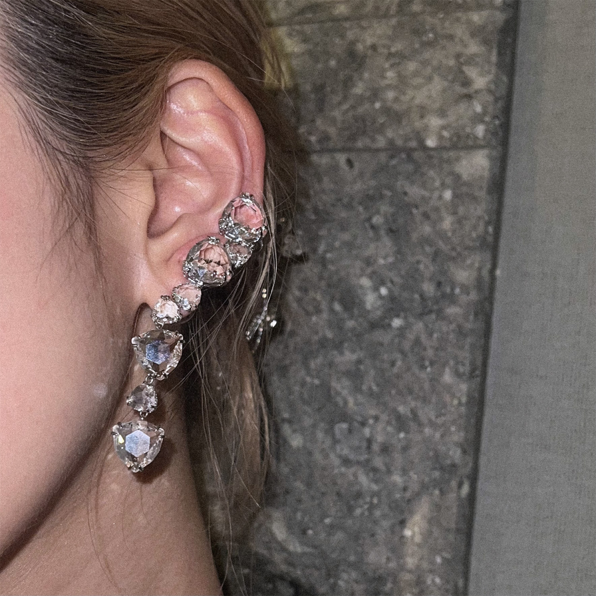 キラキラis最強！ スワロフスキーのイヤーカフセット #深夜のこっそり