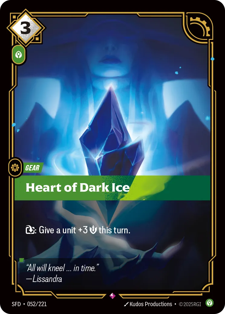 SFD-052 Heart of Dark Ice Card - Riftbound TCG