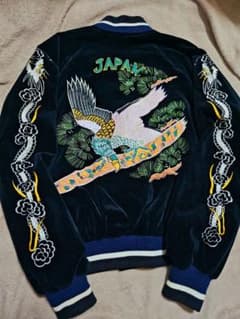 美品 Vintage 別珍 鷲 日本限定 スカジャン ベルベット unisex - メルカリ