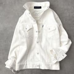 美品 マディソンブルー デニム ジャケット Gジャン 白 刺繍入り Hello