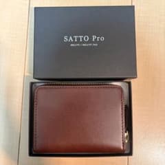 SATTO Proコンパクト財布 ダークブラウン マクアケ - メルカリ